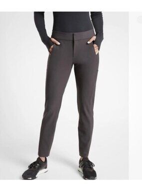Athleta Stellar Trousers Brown Size 12 Slim Pants Brown Shale
